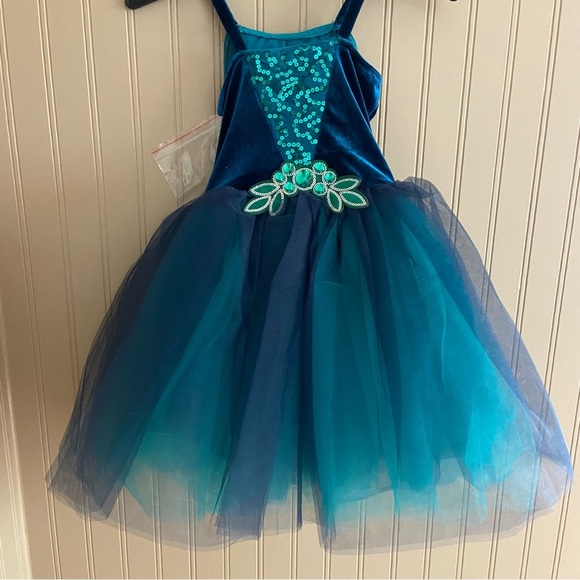 Revolution Halloween Dance Costume Peacock Style Tutu Child Size Med 6-8 - Picture 6 of 7